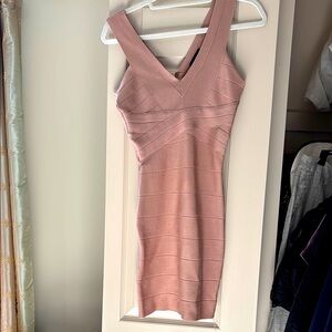 Elegant soft Pink Bandage Dress by Bebe